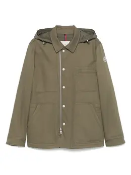 Moncler: Куртка цвета хаки 