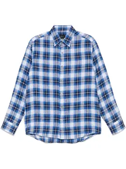 Brioni: Синяя рубашка 