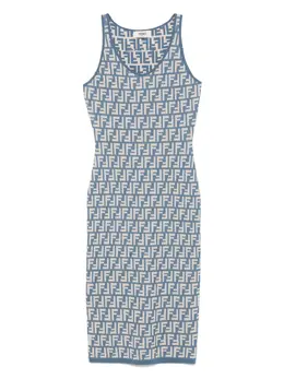 FENDI: Жаккардовое платье  FF
