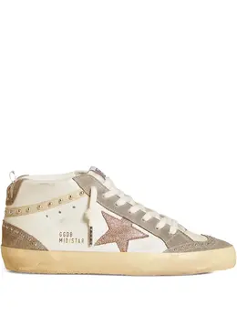 Golden Goose: Белые кроссовки  Mid Star