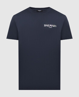 Balmain: Синяя футболка 