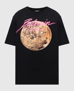 Balmain: Чёрная футболка 