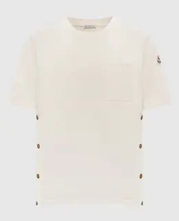 Moncler: Бежевая футболка 