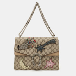 Gucci: Бежевая сумка  GG Supreme