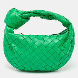 Bottega Veneta: Зелёная сумка  Intrecciato