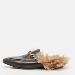 Gucci: Чёрные сандалии  Princetown