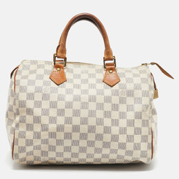 Louis Vuitton: Белая сумка  Speedy 30