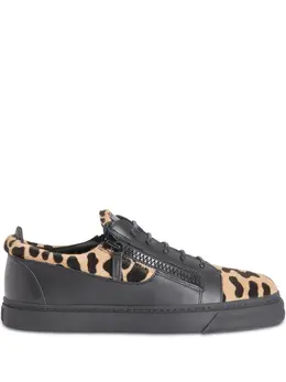 Giuseppe Zanotti: Чёрные кроссовки  Frankie