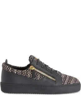 Giuseppe Zanotti: Чёрные кроссовки  Frankie