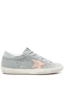 Golden Goose: Голубые кроссовки  Super Star