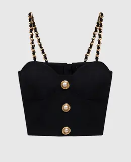 Balmain: Чёрный топ 