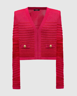 Balmain: Розовый кардиган 