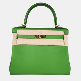 Hermes: Зелёная сумка  Kelly 25