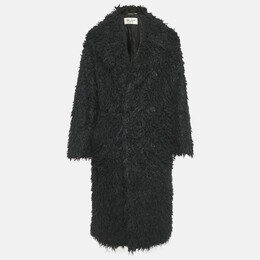 Saint Laurent Paris: Чёрное пальто 