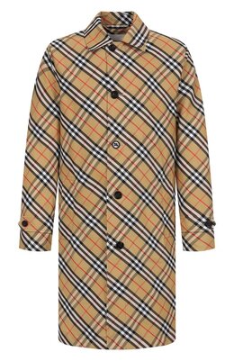 Burberry: Однобортный плащ 