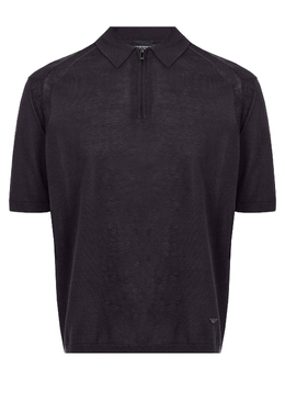 EMPORIO ARMANI: Чёрное поло 