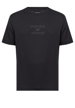 EMPORIO ARMANI: Чёрная футболка 