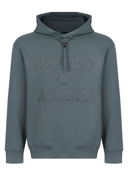 EMPORIO ARMANI: Зелёная толстовка 