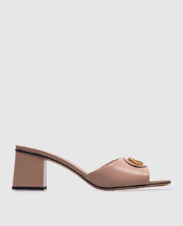 Valentino: Бежеві сабо  VLogo Signature