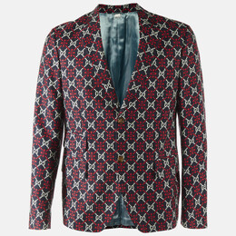 Gucci: Синяя куртка  GG