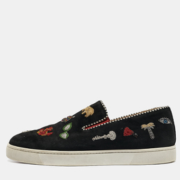 Christian Louboutin: Чёрные мокасины 