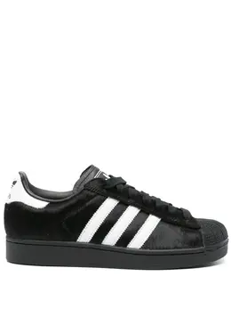 adidas: Чёрные кроссовки  Superstar