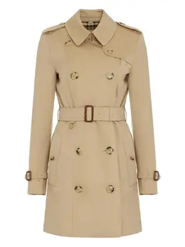 Burberry: Двубортный плащ 