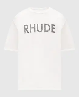 Rhude: Белая футболка 