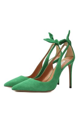 Aquazzura: Зелёные туфли  Bow Tie 105