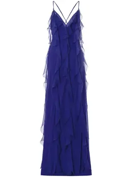 Alberta Ferretti: Платье с оборками 