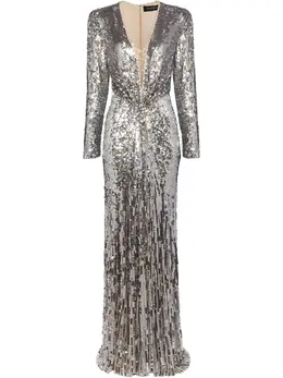 Jenny Packham: Серебристое платье 