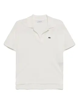 Lacoste: Белое поло 