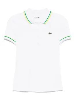 Lacoste: Белое поло 