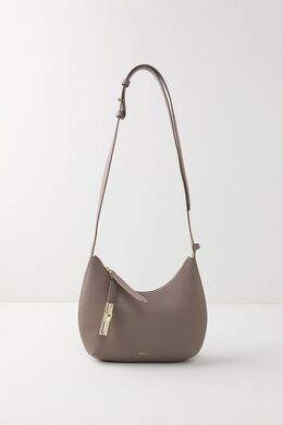 Furla: Бежевая сумка 