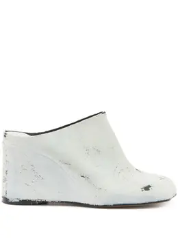 MM6 Maison Margiela: Белые сабо 