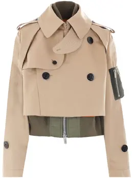 sacai: Бежевая куртка 