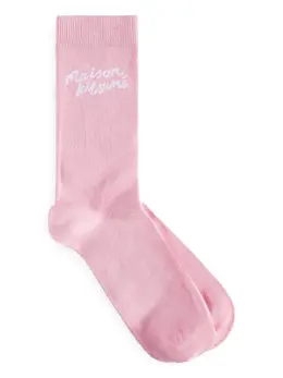 Maison Kitsuné: Розовые носки 