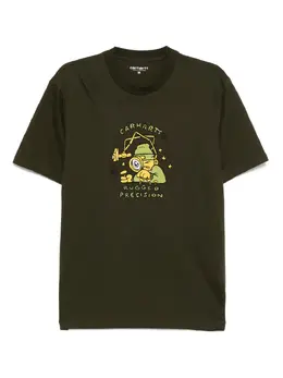 Carhartt WIP: Зелёная футболка 
