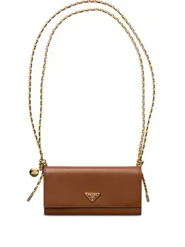Prada: Коричневый кошелёк 