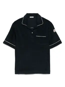 Moncler: Синее поло 