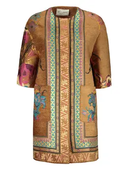 ETRO: Пальто с растительным принтом 
