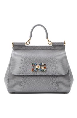 Dolce & Gabbana: Серая сумка  Sicily Large