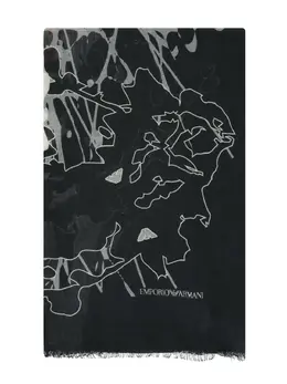 Emporio Armani: Шарф с принтом 