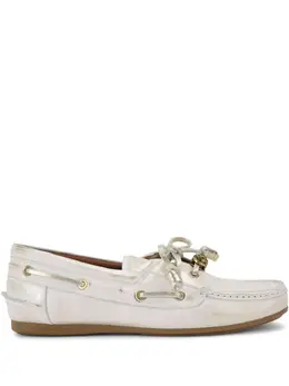 Kurt Geiger London: Белые лоферы 