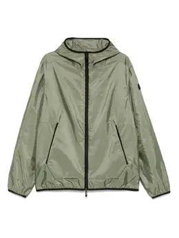 Moncler: Зелёная куртка 