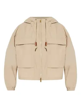 Moncler: Бежевая куртка 