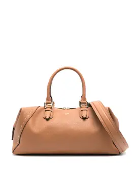 Lancel: Коричневая сумка-шоппер 