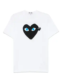 Comme Des Garçons Play: Белая футболка  Heart