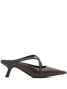 Brunello Cucinelli: Коричневые сабо  Monili
