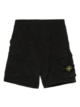 Stone Island: Чёрные шорты  Compass
